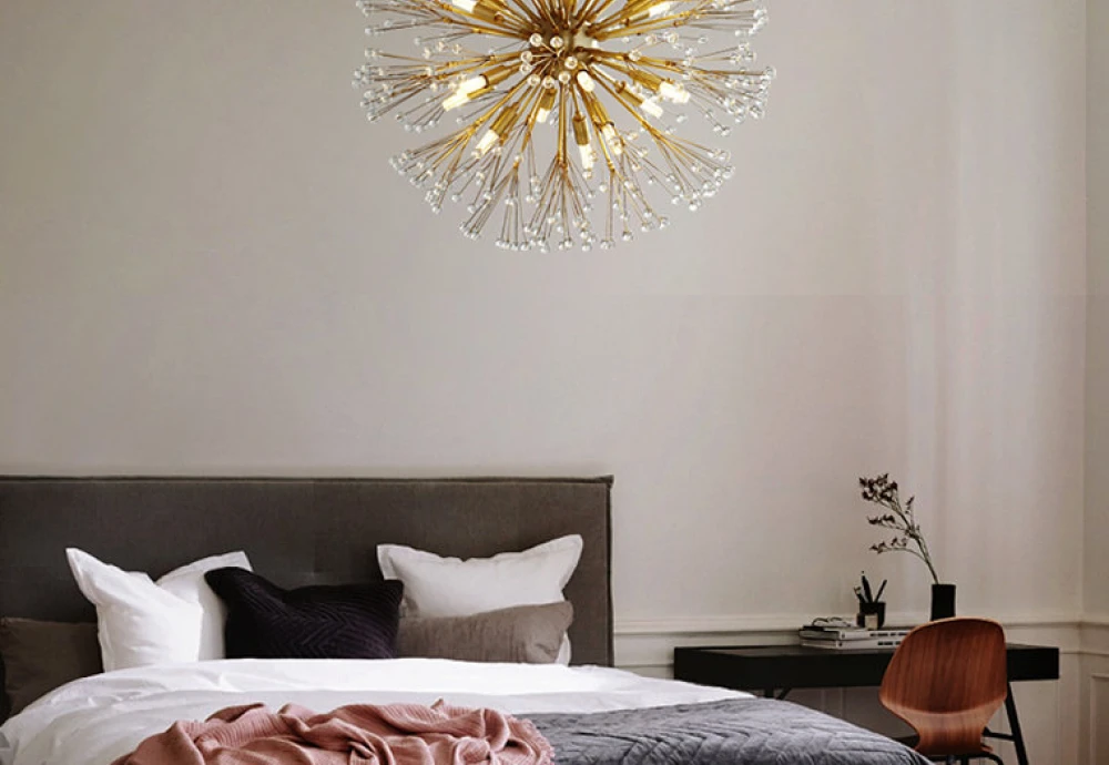 brass and crystal chandelier