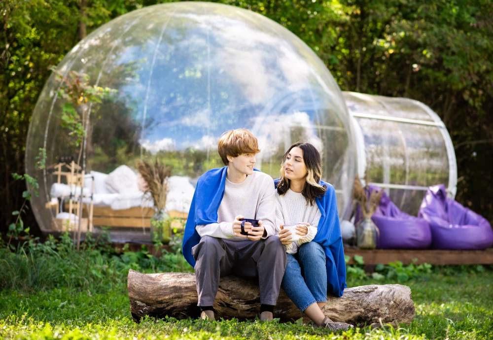 transparent crystal bubble tent