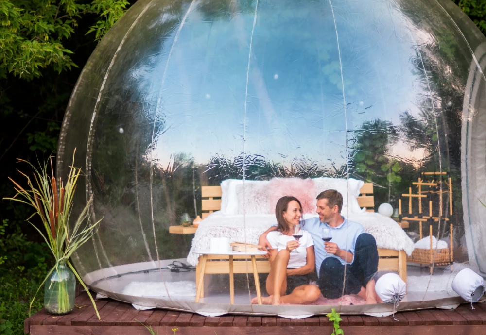 outdoor single tunnel inflatable bubble tent