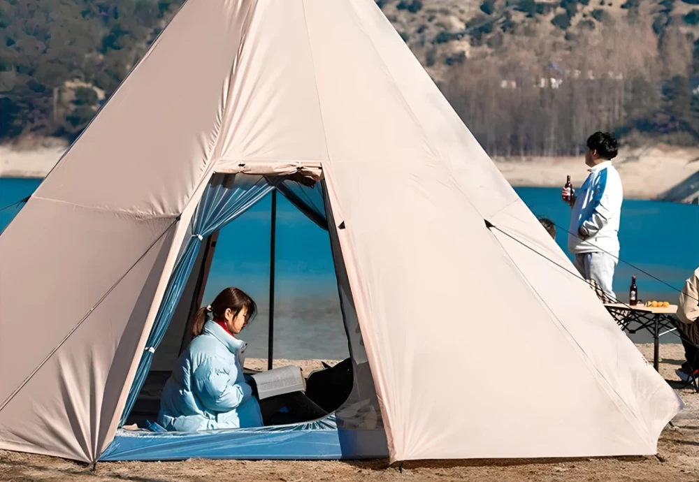 teepee tent with stove hole