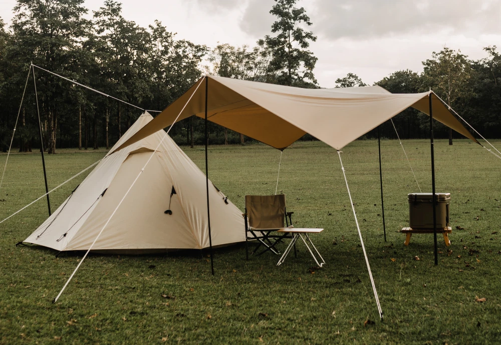 teepee tent with stove hole