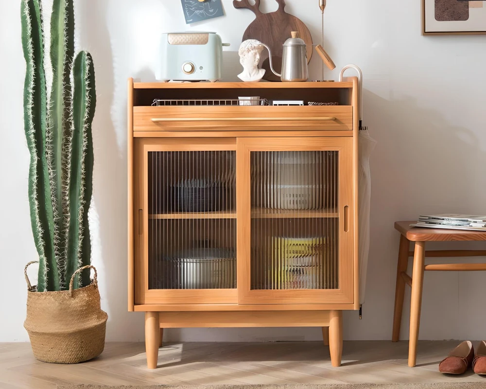 rustic wood sideboard